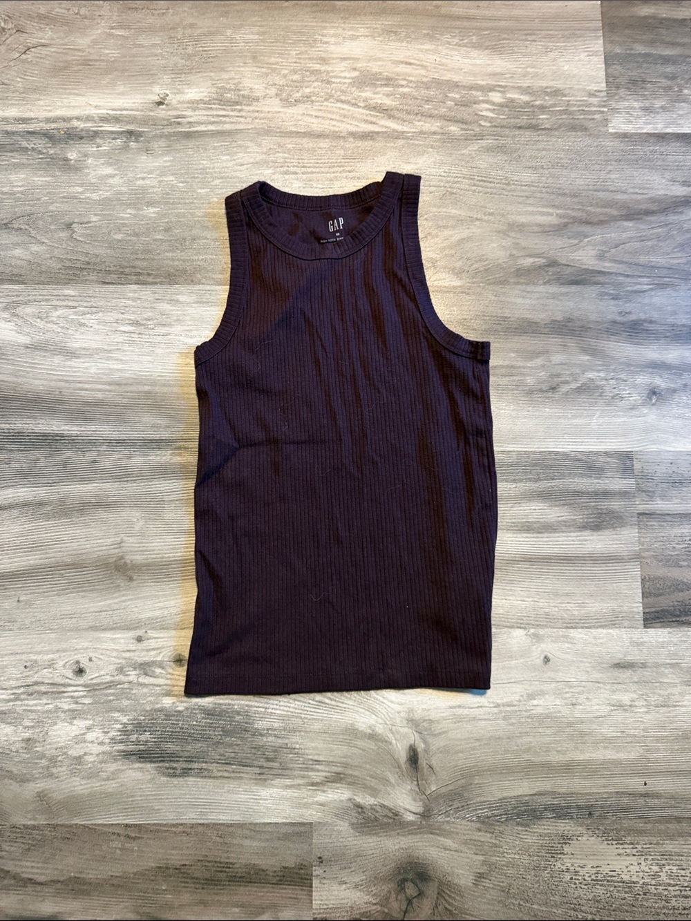 GAP Women's Dark Purple Ribbed Tank